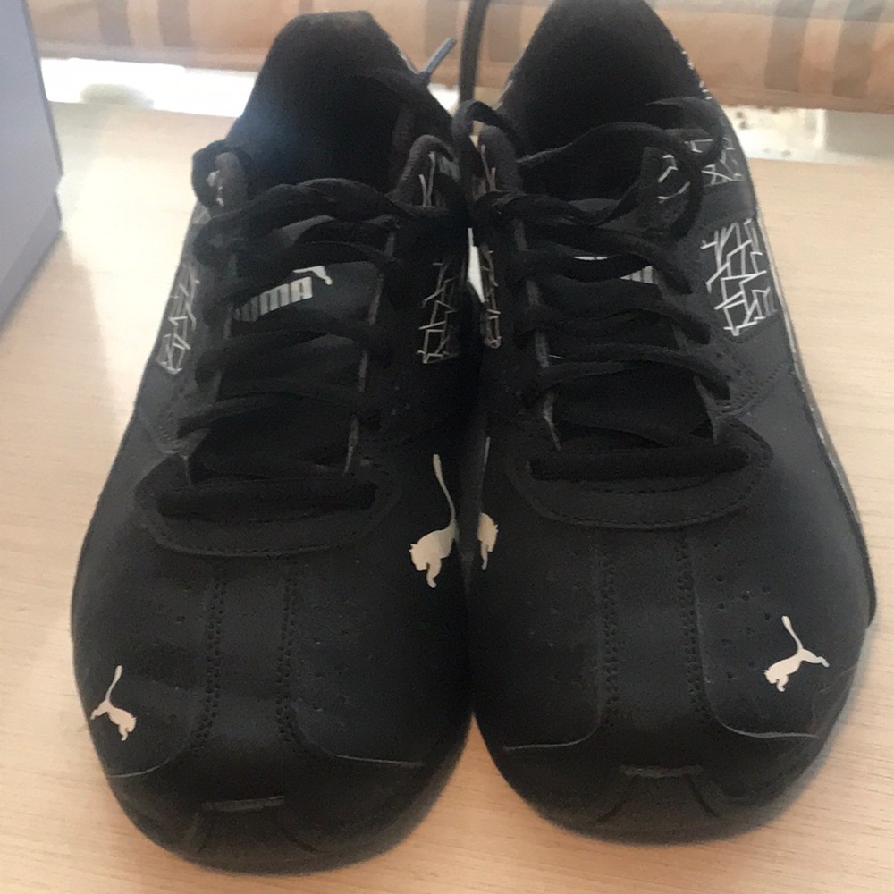 Puma Black Sneakers with White Accents